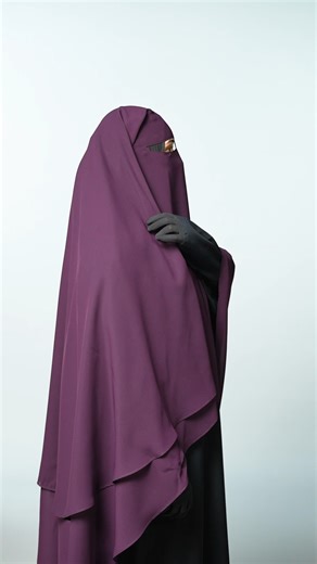 🧕Premium export quality triple Layer niqab with nose string, crafted in ultra breathable chiffon.
