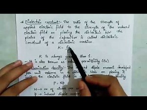 Dielectric constant, polarisation density, electric susceptibility