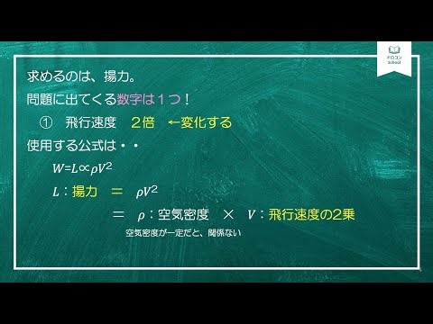 無人航空機機/一等学科試験/計算問題 ５、揚力
