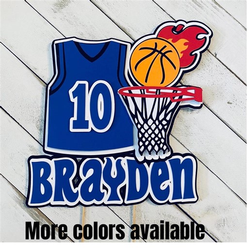 Custom Basketball Jersey Cake Topper, Name Age Birthday Party Decoration, Basketball Birthday, Basketball Cake Topper - Etsy