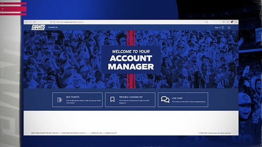 Manage your tickets through Giants Account Manager