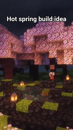 Minecraft hot spring build idea #minecraft #builds