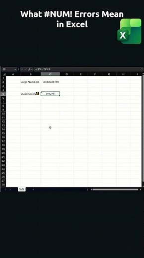 Your Number is TOO BIG for Excel! (#NUM! Error Explained)