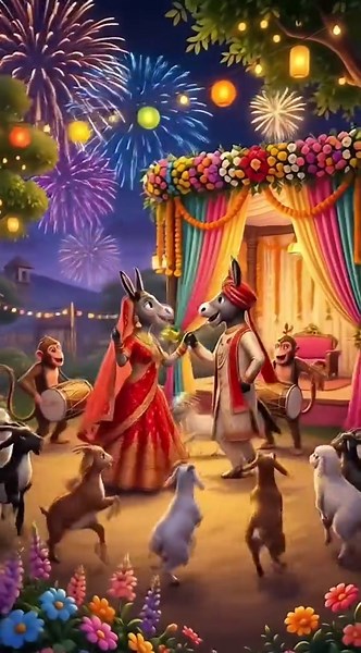 Adorable Donkeys in Wedding Dresses: A Happy Animal Showcase