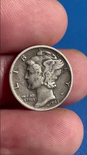 😁 Cool 1943 USA Silver Mercury Dime 🇺🇸 #coin #money #numismatics