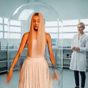 MAN TURNED INTO WOMAN IN THE GENDER CHANGE MACHINE BUBBLE OF A LABORATORY !