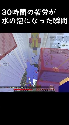 一つのミスで全てを失う #アスレ #マインクラフト