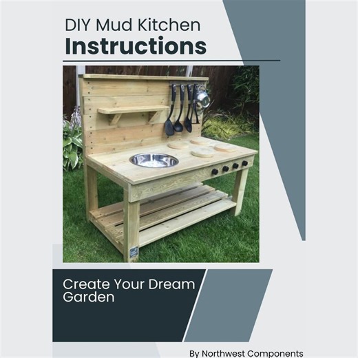 Mud Kitchen DIY Plans – Step-by-step Build Guide for Kids Garden Play - Etsy