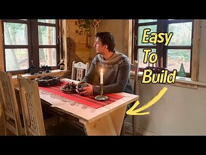 Designing A Simple & Rustic Dining Table | Decorating My Cabin For Christmas 🎄