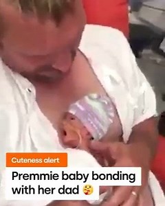 7.1M views · 668K reactions | Premature baby bonding with her dad 殺 | Right To Life UK | Facebook