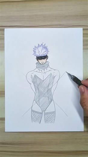 EasyARtist | Drawing Gojo from Jujutsu Kaisen #gojo #gojosatoru #jjk #jujutsukaisen #jujutsukaisenedit #anime #animeart #animedraw #animedrawing... | Instagram