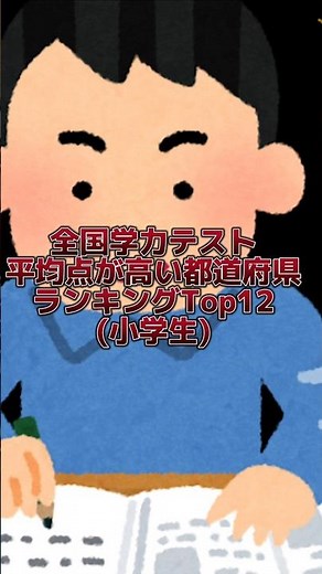 全国学力テスト平均点が高い都道府県ランキングTop12!#地理系#地理系を終わらせない#ランキング#地理系を救おう