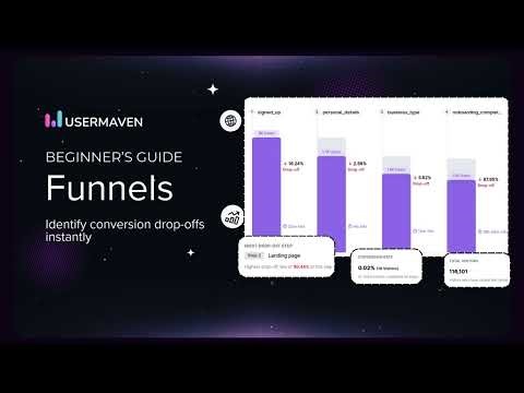 Usermaven funnels tutorial to find where users drop off in your journey