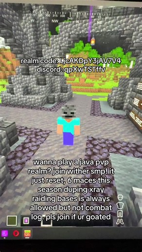 bedrock realm code #fyp #xyzbca #minecraftjavapvp #minecraftrealms #minecraftbedrock