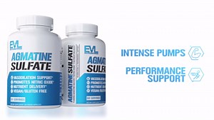 Evlution Nutrition Agmatine Sulfate Nitric Oxide Capsules - High Strength Agmatine Sulfate Nitric Oxide Supplement for High Intensity Pumps Muscle Growth Recovery and Performance - 60 Servings
