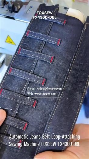 Automatic Jeans Belt Loop Attaching Sewing Machine