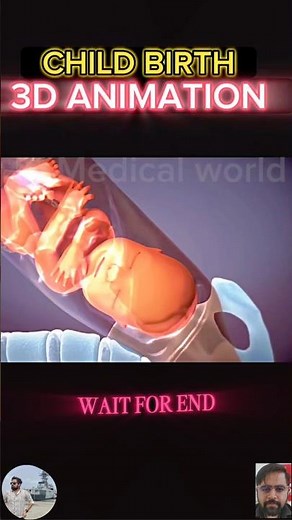 Childbirth Normal Delivery - Stunning 3D Animation | Experience the Miracle of Birth 👶🏻👶🏻