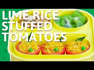 Stuffed Tomatoes with Lemon Rice - Lime Rice Recipe - Quick Tiffin Recipe For Kids