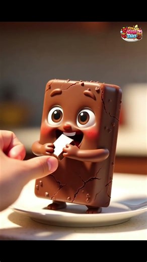 Tiny Chocolate Bar Takes a Bite 🍫 – Cute 3D Animation | "Tiny Treat Tales"#shorts #3danimation