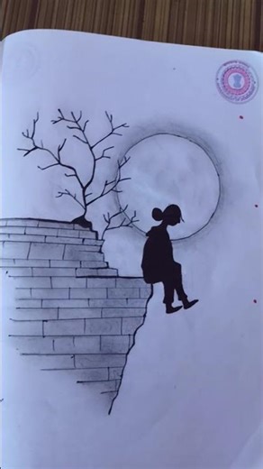 sad girl drawing 😞