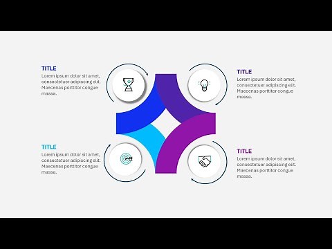 Create 4 Circular Infographic Slide in PowerPoint