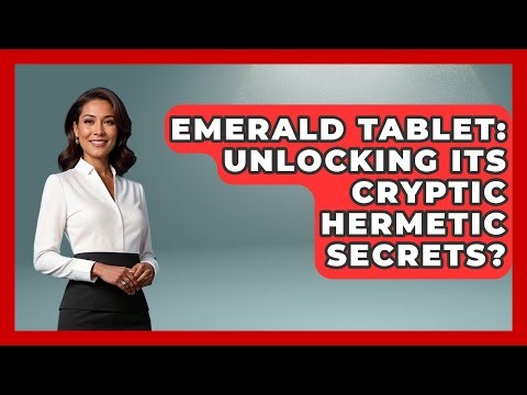 Emerald Tablet: Unlocking Its Cryptic Hermetic Secrets? - Occult Origins Explained