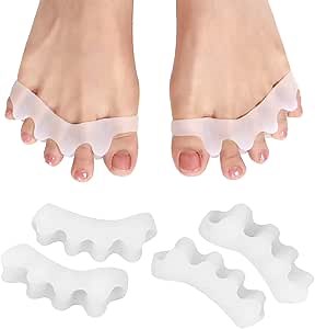 Dr.Pedi Toe Separator for Feet Correct Toes Yoga 10 Pieces Silicone Hammer Toe Corrector for Women & Men Correct Toe Straighteners for Overlapping Toes
