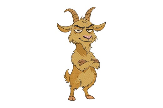 Funny Goat Embroidery Design, Goat Machine Embroidery, 4 Sizes, Instant Download - Etsy