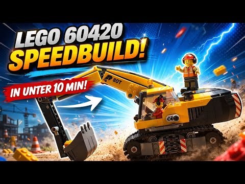 👉 LEGO 60420 EXCAVATOR SPEED BUILD 🚧 IN UNTER 10 MIN!