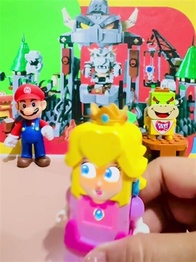 Triple Lego Mario offtheir button and see whats happen #shorts #supermario #funny #toys #asmr b
