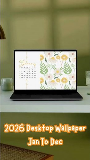 2026 Wallpaper Organizer | Floral Patterned Desktop | Desktop Calendar Wallpaper