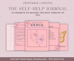 The Self-help Journal | 20 Prompts to Become the Best Version of You | Digital Download | Guided Journal | Personal Development - Etsy