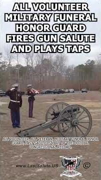 All volunteer military funeral honor guard fires gun salute and plays TAPS