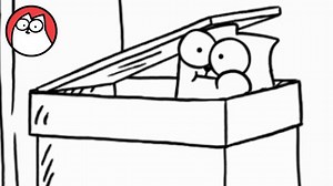 1.1M views · 21K shares | A hungry Simon's Cat will go to great lengths for food...much to Simon's dismay.   (Click for Sound) | Simon's Cat | Facebook