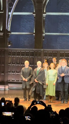 Tom Felton and the cast of Harry Potter and the Cursed Child’s curtain call.