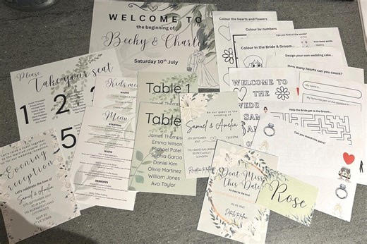 Wedding Activity & Stationery Bundle | Kids Wedding Pack | Invitations, Table Numbers   Activity Sheets - Etsy