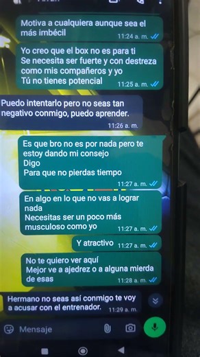 en enseñamos estoy al entrenador de box (broma chat bullying falso)