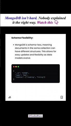 If MongoDB ever felt confusing… give me 8 seconds. It will finally make sense. #shorts #viral