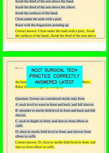 NCCT SURGICAL TECH PRACTICE CORRECTLY ANSWERED LATEST video