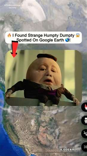 🔥 I Found Strange Giant Humpty Dumpty Spotted On Google Earth 🌍! #shorts #findmysterioussecrets