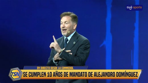 🎉¡10 años transformando el fútbol! ⚽Hoy, 26 de enero, se cumple una década de gestión de Alejandro Domínguez al frente de la Confederación Sudamericana de Fútbol. 👏"Creer en grande es una enorme responsabilidad. Hace 10 años atrás nos tocó empezar un trabajo que hoy vemos sus frutos", expresó el presidente de la Conmebol en un emotivo evento que conmemoró los hitos logrados en estos años. | Tigo Sports PY