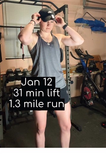 Jan 12 | 31 minute lift | 1.3 mile run | 35 degrees | Monday | #The1Point3Movement #fitness #workout #running #mentalhealth