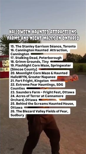 Halloween haunted attractions in Ontario