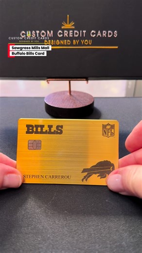 Custom Credit Cards on Instagram: "Buffalo Bills Card #customcreditcards #metalcards #laserengraving #elite #upgrade #buffalobills #gold"