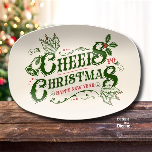 Retro Christmas Platter Mid Century Modern Serving Tray Vintage Kitchenware Holiday Decor Housewarming Gift Fun 1950s Kitsch Christmas Plate - Etsy