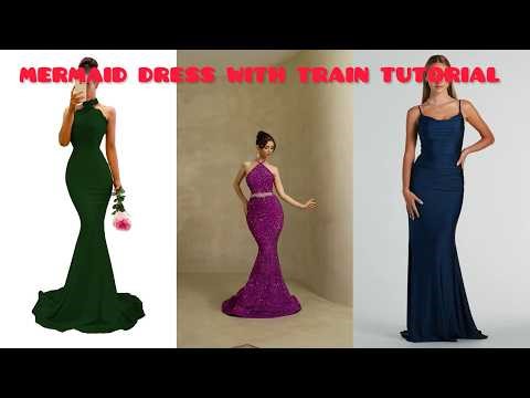 How to Cut and Sew a Mermaid Dress with Train | Step-by-Step Sewing Tutorial