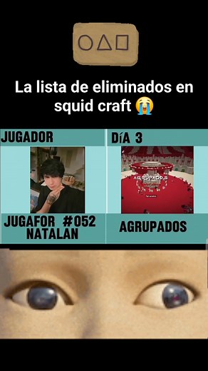 75K views · 1.2K reactions | Ya salió la lista de eliminados de squid craft games por el momento  #fblifestyle #squidcraft #Vegetta777 #vegetta #minecraftmemes #minecraft #stream #fyp #parati | MonyColors :3 | Facebook