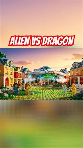 Alien vs Dragon 🤯 #dragon #alien #funny #battle #shorts