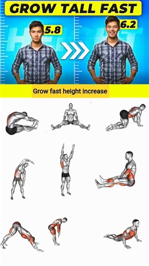 HEIGHT कैसे बढ़ाए ॥ #heightgrowth​ #fitnesstips​ #height​ #exercise​ #viralshort​