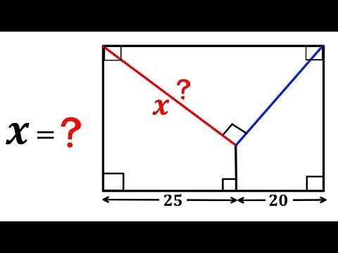 Neat Geometry | Can you find the length X? | (Math skills explained Step-by-Step) | #math #maths